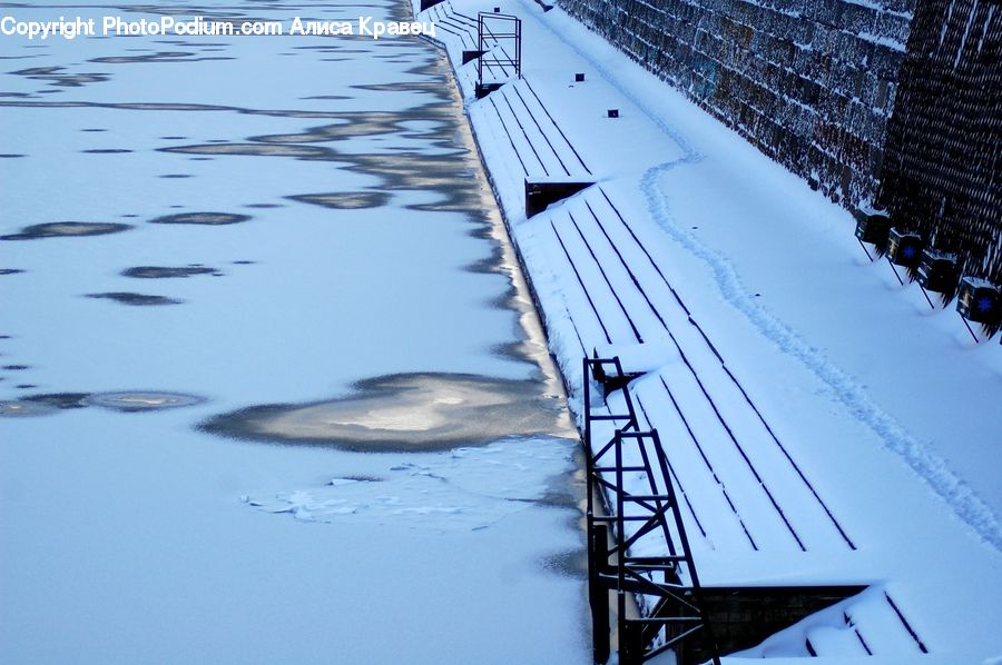 Boat, Dinghy, Ice, Outdoors, Snow, Dock, Landing