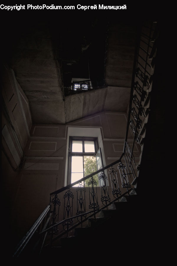 Banister, Handrail, Staircase, Building, Housing, Alley, Alleyway