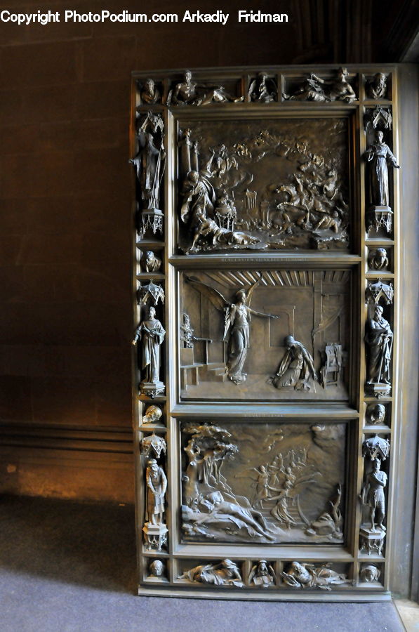 Cabinet, China Cabinet, Furniture, Art, Sculpture, Statue, Artemis