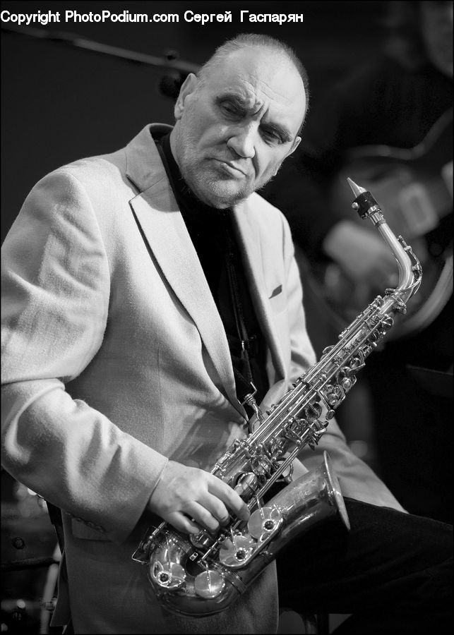 People, Person, Human, Musical Instrument, Saxophone, Guitar, Guitarist