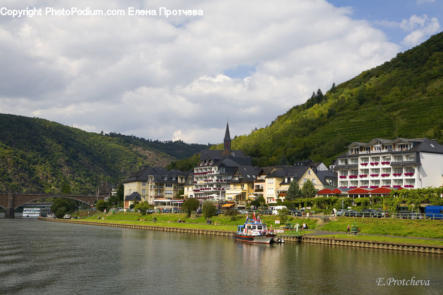 Building, Housing, Villa, Hotel, Outdoors, River, Water