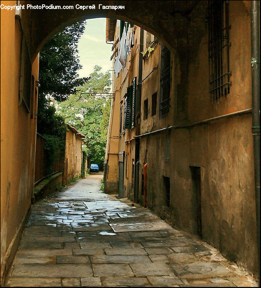 Alley, Alleyway, Road, Street, Town, Cobblestone, Pavement
