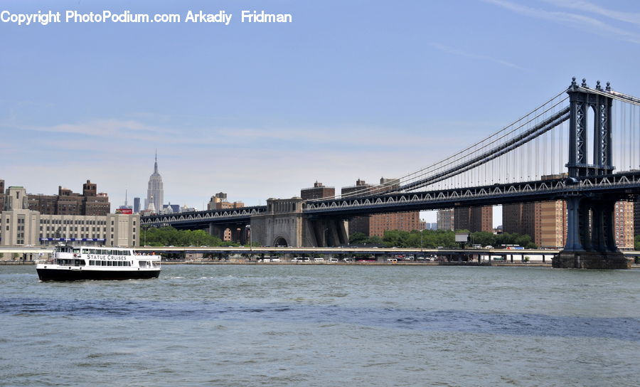 Cruise Ship, Ferry, Freighter, Ship, Tanker, Vessel, Bridge