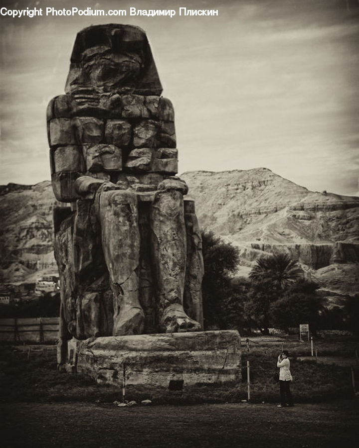 Animal, Horse, Mammal, Bench, Rock, Art, Sculpture