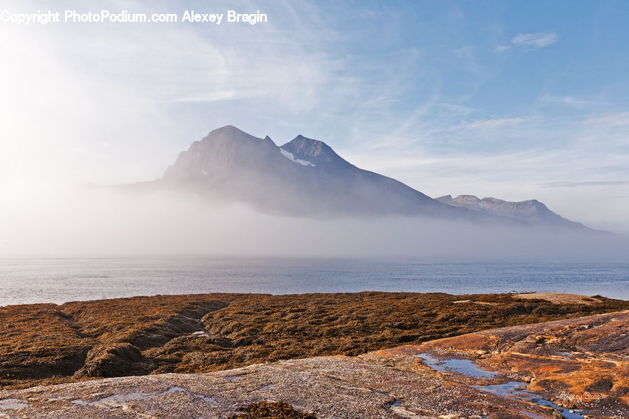 Alps, Crest, Mountain, Peak, Outdoors, Coast, Sea