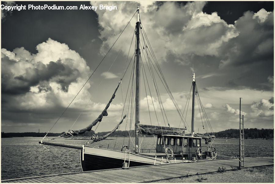 Boat, Yacht, Dinghy, Sailboat, Vessel, Watercraft, Cloud