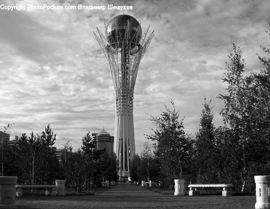 Architecture, Tower, Control Tower, City, Downtown, Urban, Park