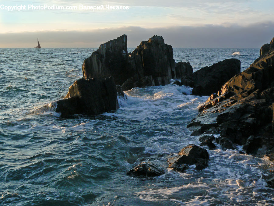 Cliff, Outdoors, Ocean, Sea, Water, Promontory, Coast
