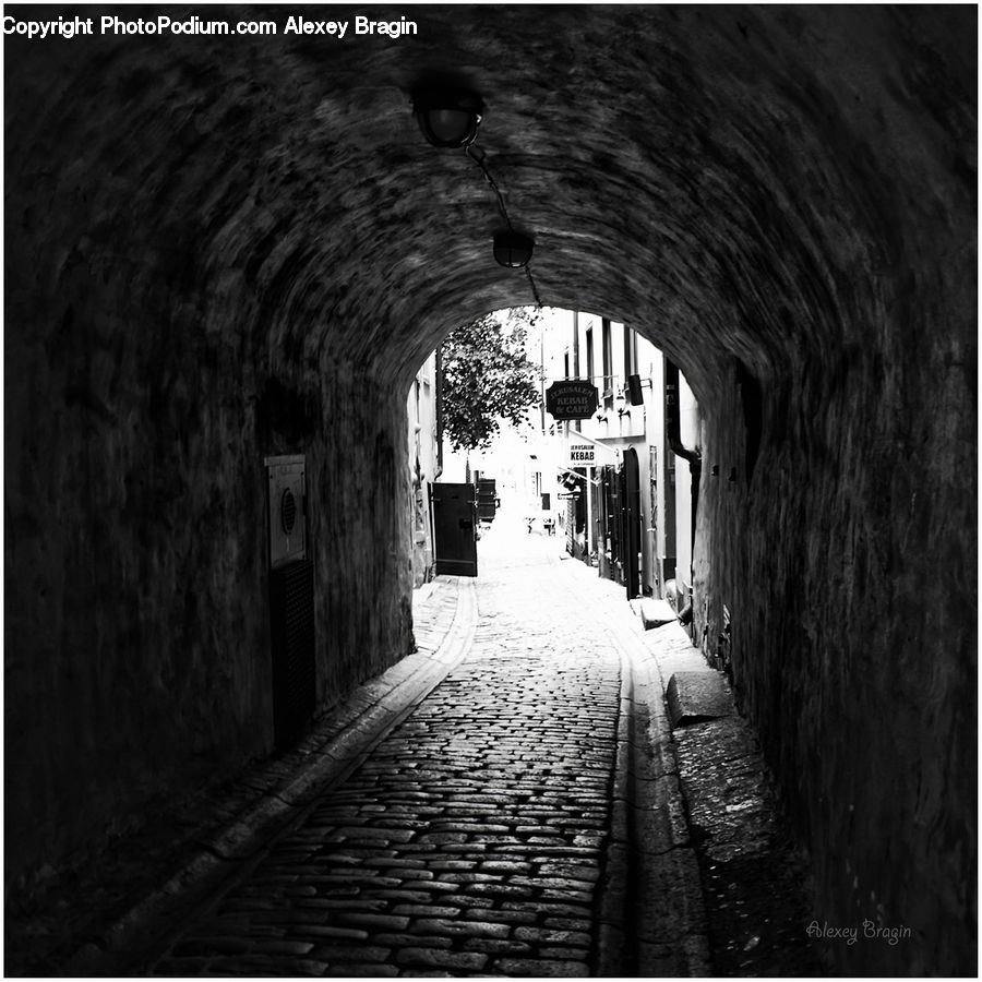 Tunnel, Alley, Alleyway, Road, Street, Town, Arch