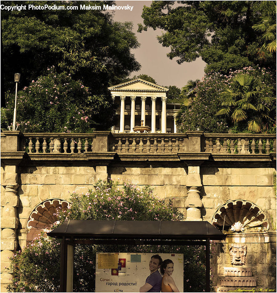 Gazebo, Architecture, Mansion, Closet, Kiosk, Bench, Ivy