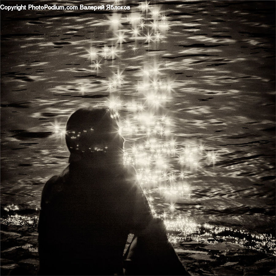 People, Person, Human, Night, Outdoors, Ripple, Water