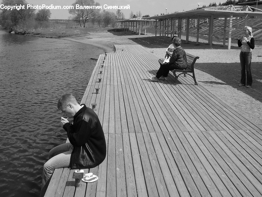 People, Person, Human, Bench, Boardwalk, Deck, Path