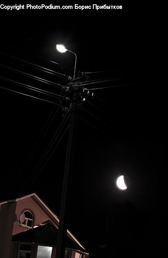 Astronomy, Moon, Night, Outdoors, Space, Architecture, Church
