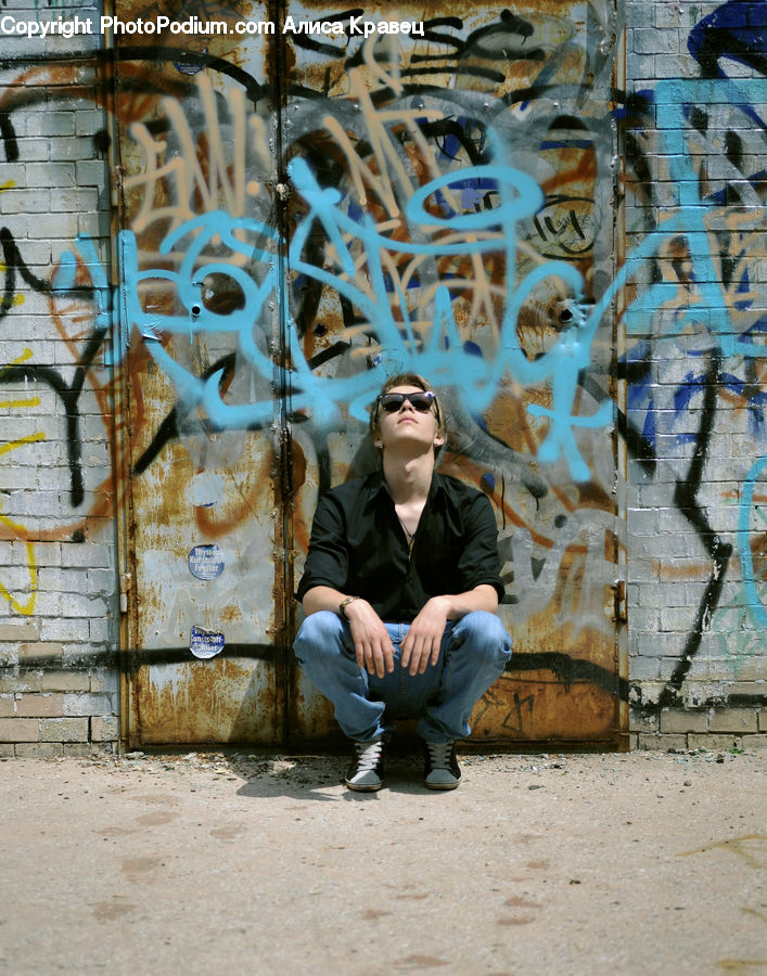People, Person, Human, Brick, Art, Graffiti, Mural