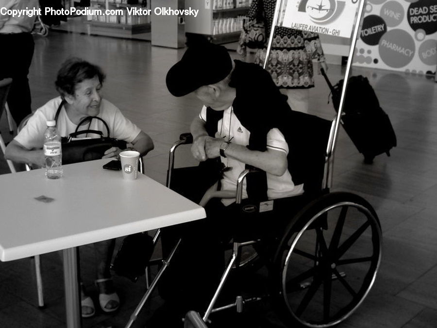 People, Person, Human, Wheelchair, Classroom, Cafeteria, Restaurant