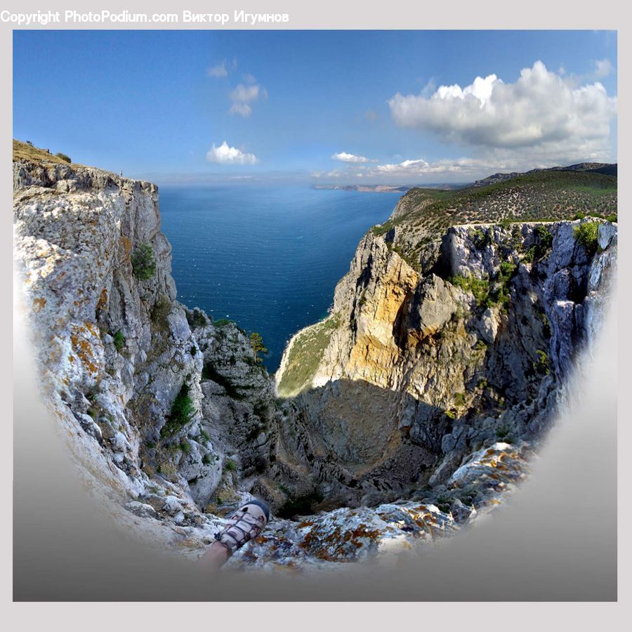 Cliff, Outdoors, Coast, Sea, Water, Limestone, Promontory