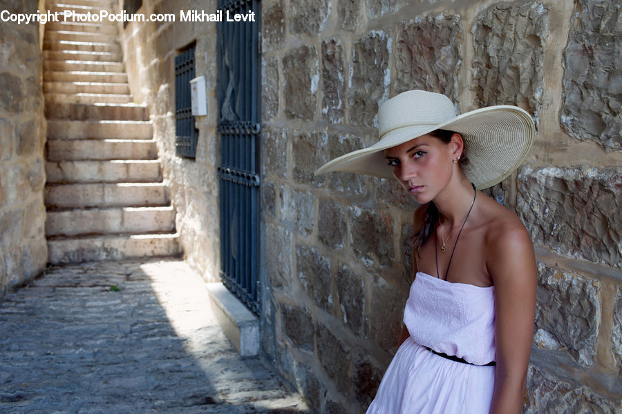 Cowboy Hat, Hat, Sun Hat, People, Person, Human, Cliff