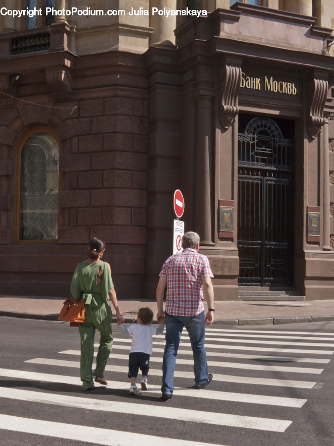 Human, People, Person, Asphalt, Road, Zebra Crossing, Plaid