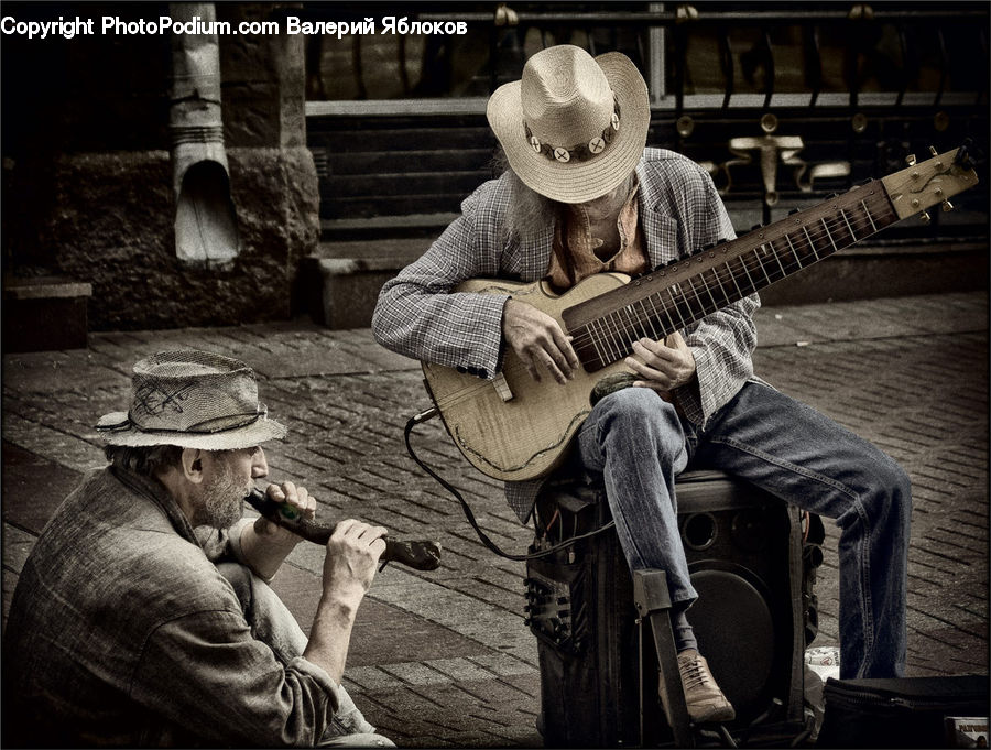 People, Person, Human, Cowboy Hat, Hat, Sun Hat, Art