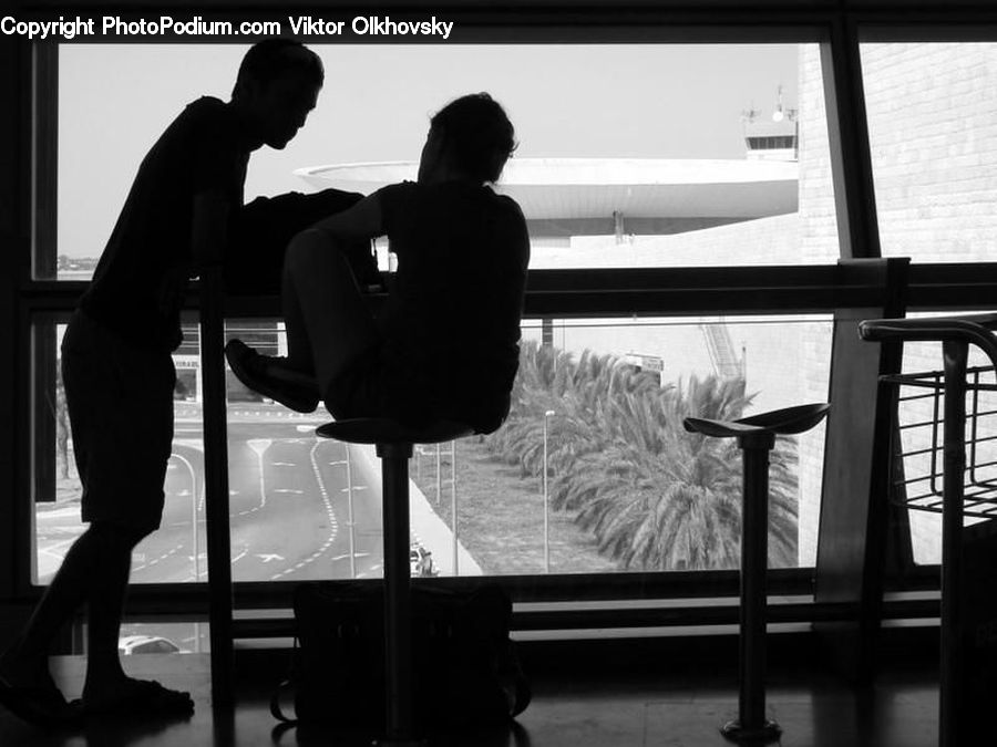 People, Person, Human, Chair, Furniture, Silhouette, Bench