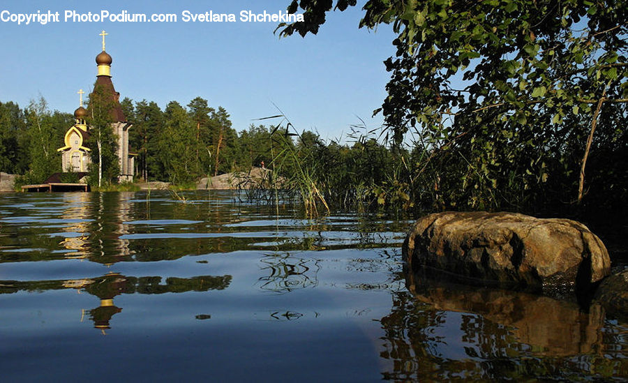 Outdoors, Pond, Water, Rock, Field, Grass, Grassland