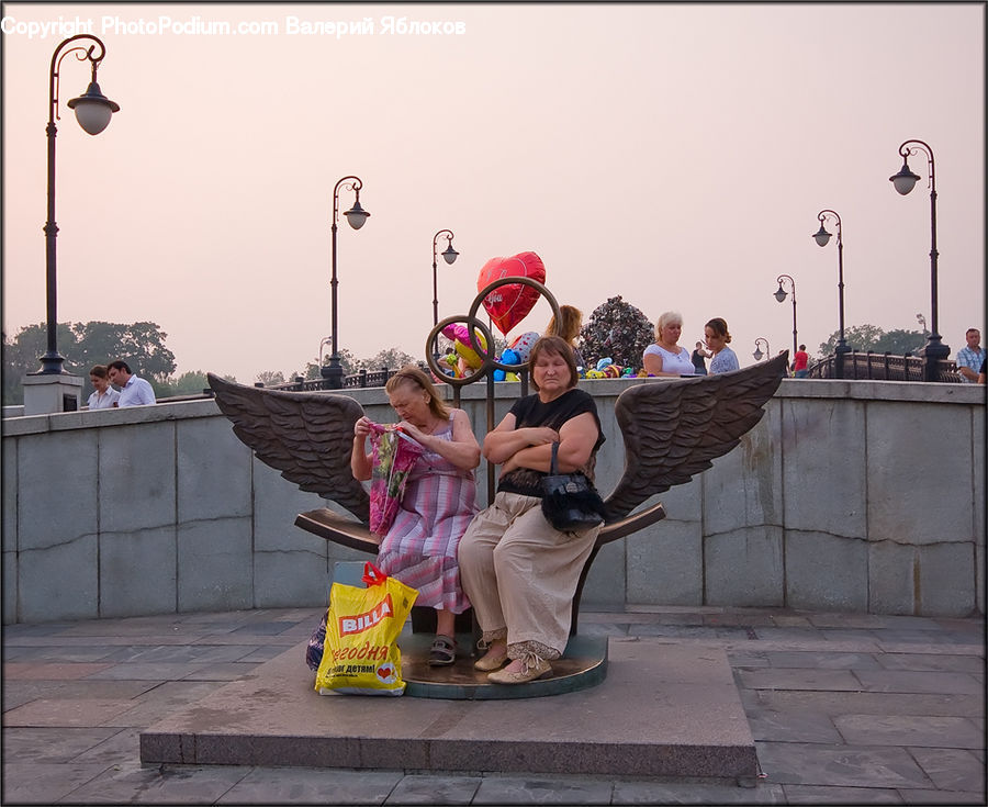 Clown, Performer, Person, Chair, Furniture, Carnival, Crowd