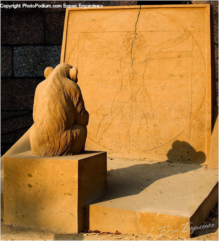 Ancient Egypt, Ground, Soil, Plywood, Wood, Brick, Box