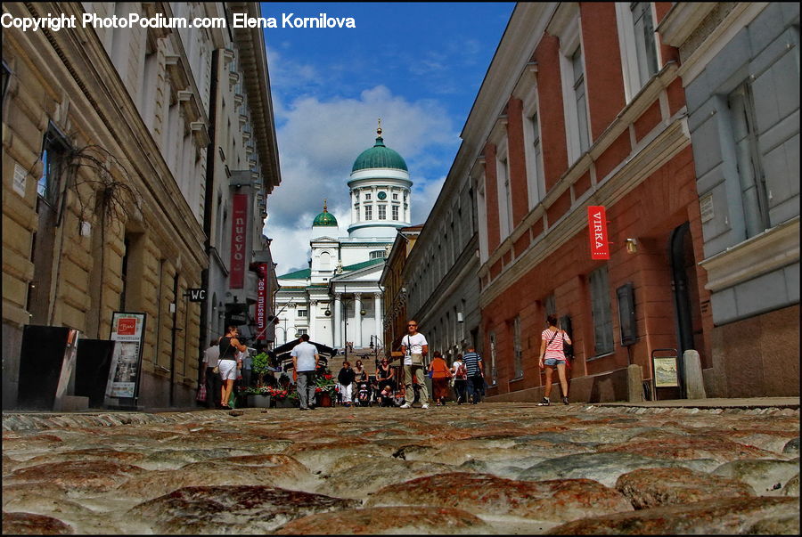 Brick, Cobblestone, Pavement, Walkway, Road, Street, Town