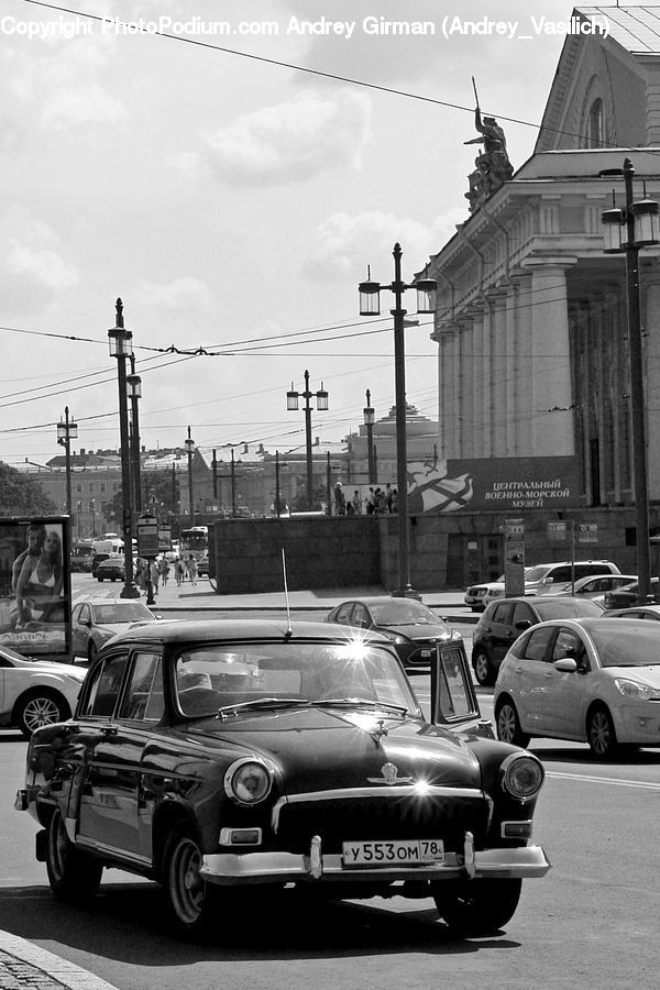 Automobile, Car, Vehicle, Sedan, Intersection, Road, Suv