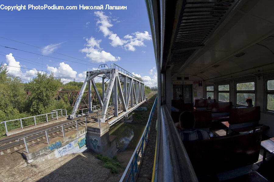 Freeway, Overpass, Deck, Porch, Housing, Subway, Train