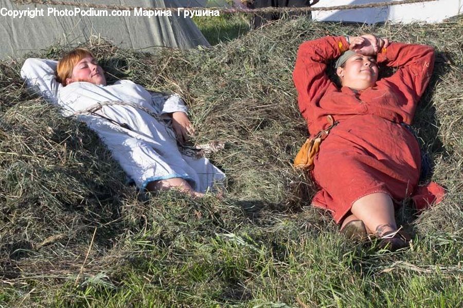 People, Person, Human, Asleep, Field, Grass, Grassland