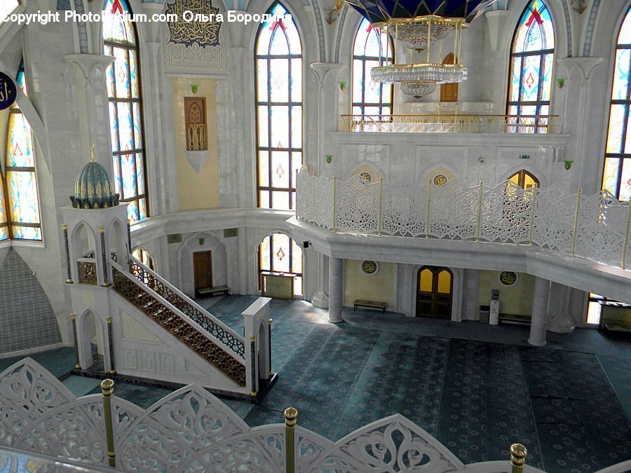 Patio, Architecture, Church, Worship, Building, Office Building, Banister