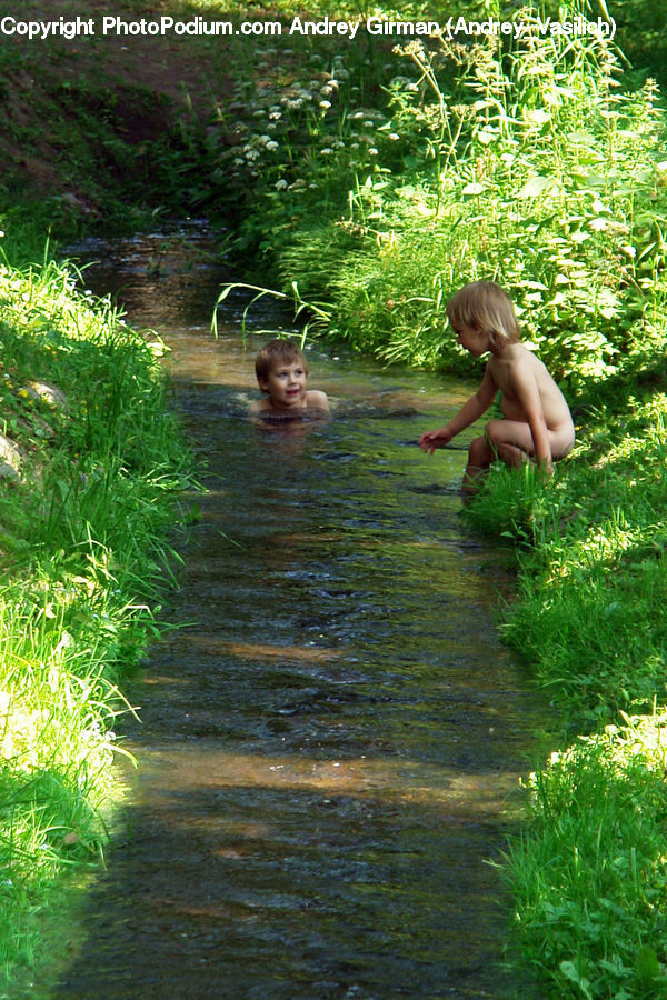 Dirt Road, Gravel, Road, Sport, Swimming, Water, Bikini