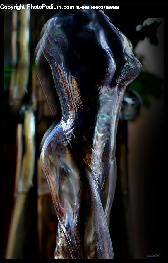 Fountain, Water, Head, Portrait, Emblem, Logo, Art