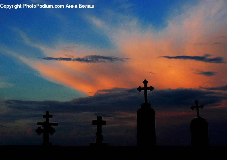 Dawn, Dusk, Red Sky, Sky, Sunrise, Sunset, Silhouette
