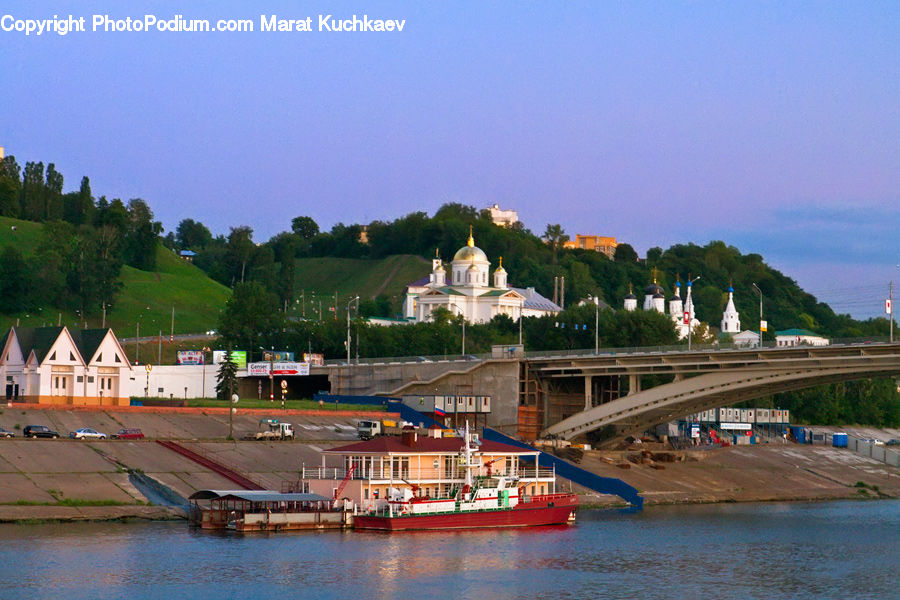 Cruise Ship, Ferry, Freighter, Ship, Tanker, Vessel, Bridge