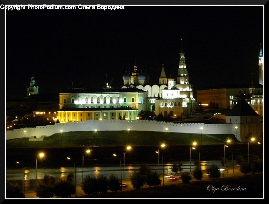 Night, Outdoors, Architecture, Mansion, Cruise Ship, Ferry, Freighter