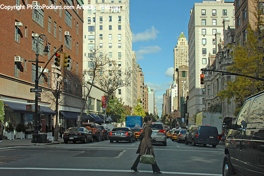 Intersection, Road, City, Downtown, Metropolis, Urban, Car