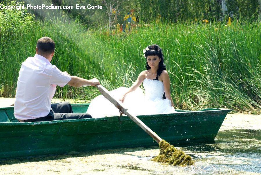 People, Person, Human, Boat, Canoe, Rowboat, Bikini