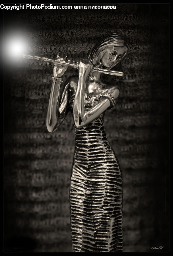 Brass Section, Horn, Musical Instrument, Trumpet, Person, Portrait