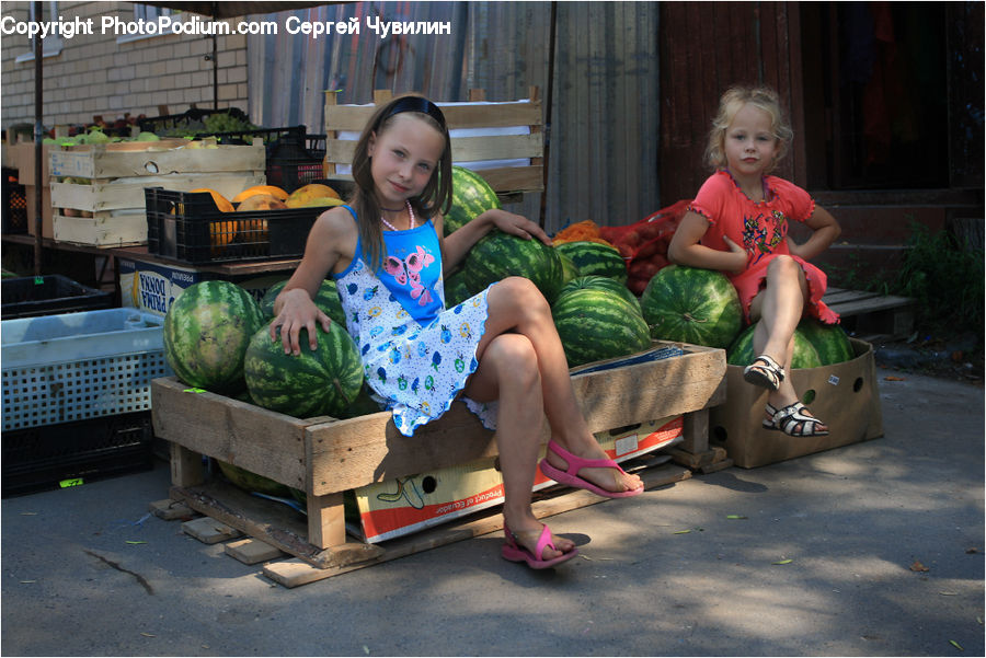 Fruit, Watermelon, People, Person, Human, Melon, Face