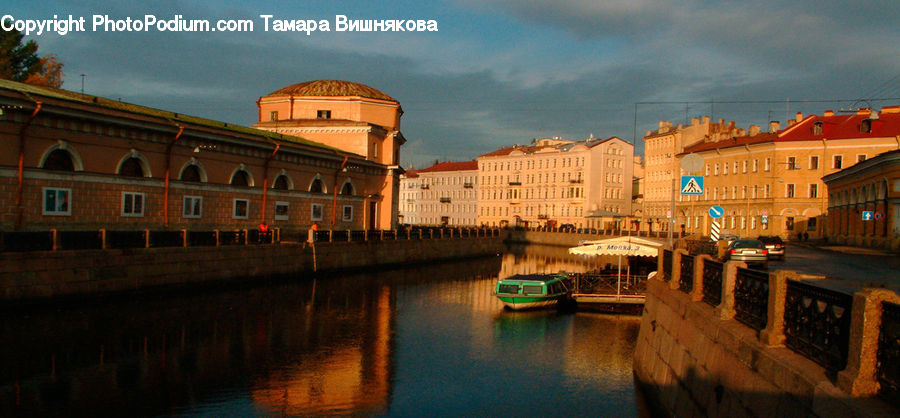 Canal, Outdoors, River, Water, Cruise Ship, Ferry, Freighter