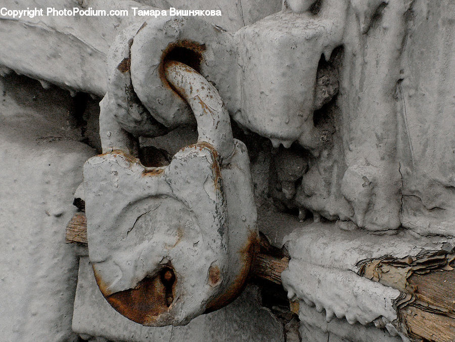 Art, Gargoyle, Statue, Hole, Rock