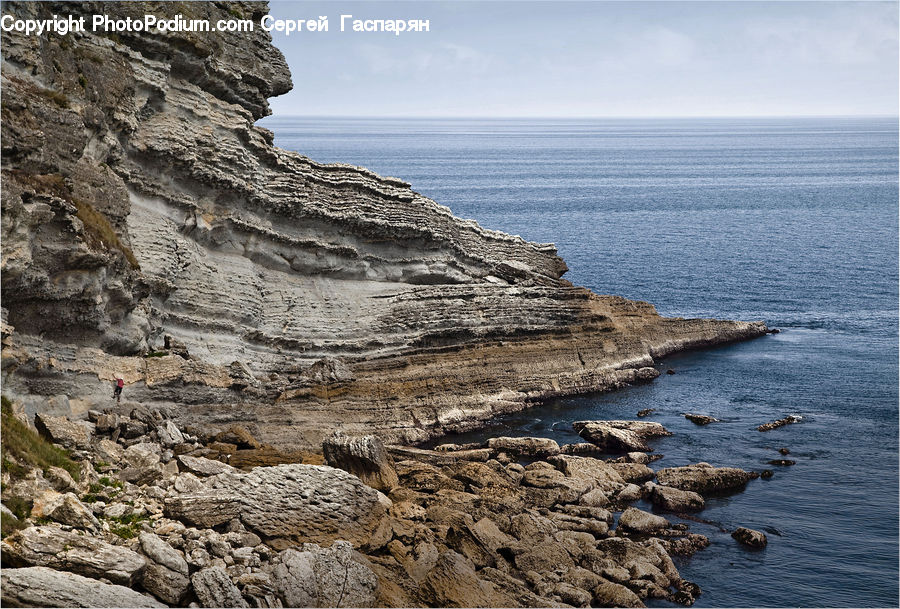 Cliff, Outdoors, Coast, Sea, Water, Rock, Promontory
