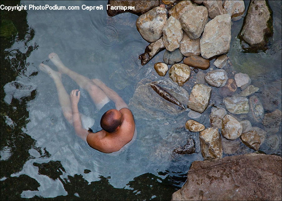 Pebble, Pool, Water, Rock, Ice, Outdoors, Snow