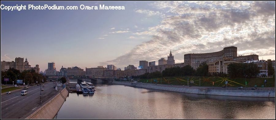 Bridge, City, Downtown, Canal, Outdoors, River, Water