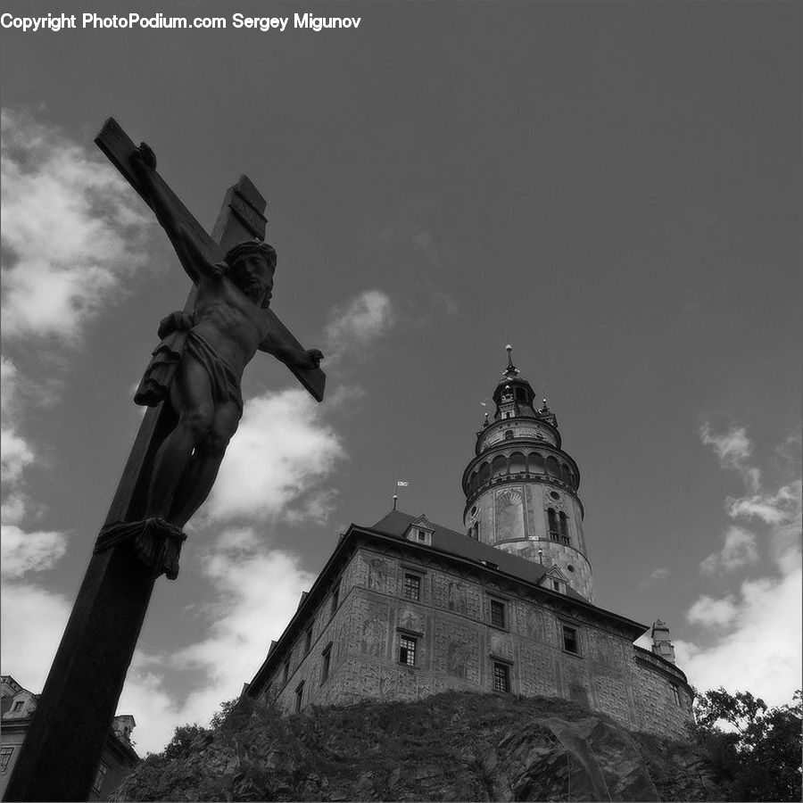 Cross, Crucifix, Architecture, Church, Worship, Art, Sculpture