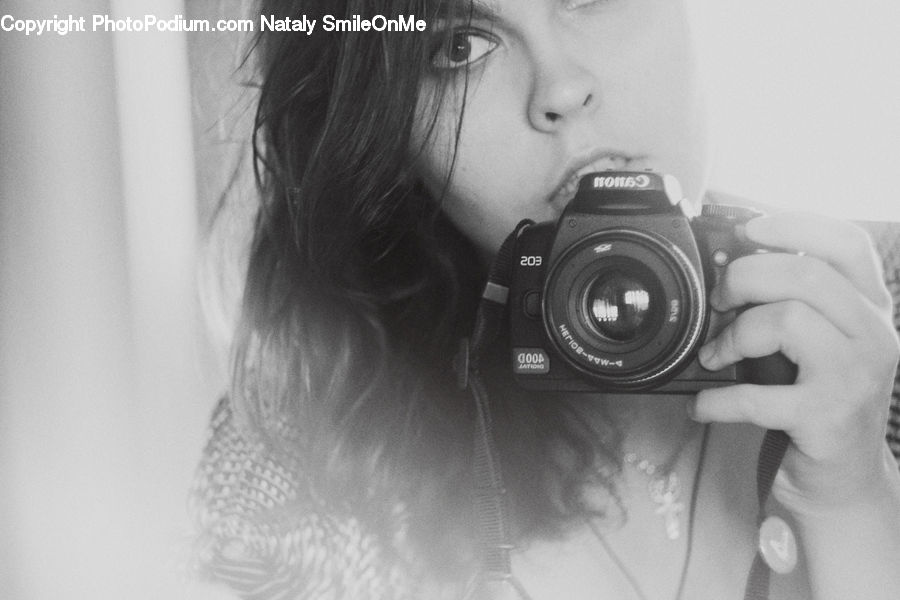Camera, Electronics, Person, Portrait, Selfie, Female