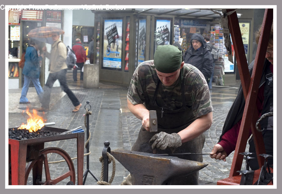 People, Person, Human, Forge, Fire, Bbq, Food