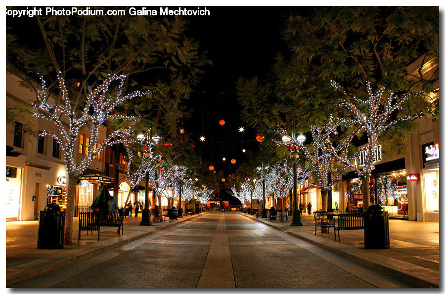 Architecture, Downtown, Plaza, Town Square, Road, Street, Town